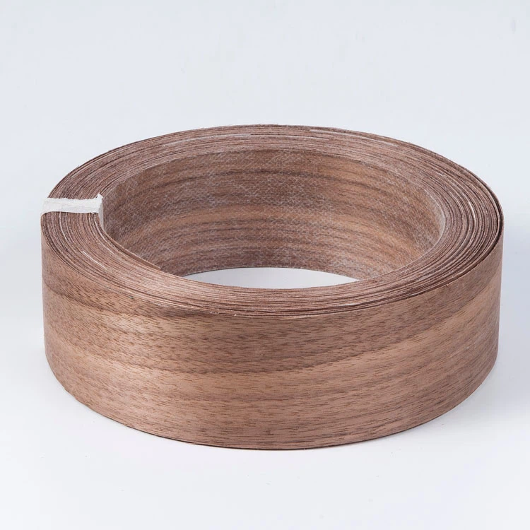 ウォルナット材突き板エッジバンディング